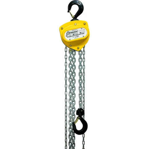 OZ Lifting Manual Chain Hoist With Std. Overload Protection 2 Ton Cap. 20' Lift