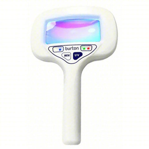 BURTON LED UV and White Magnifier with Power Co: LED, 3288 lux @ 6 in, 3800K, 95 CRI, 100 to 240V AC