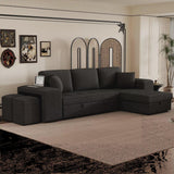 104" Pull Out Sleeper Sofa, Reversible L-Shape Sectional
