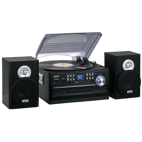 JTA-475 3-Speed Turntable with CD, Cassette and AM/FM Stereo Radio