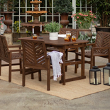Alfonsi Acacia Wood Patio Dining Table Set