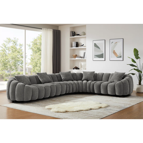 MINIMORE Modern Style Winnie L Shape 6S Sofa  Upholstery Color:  Gray