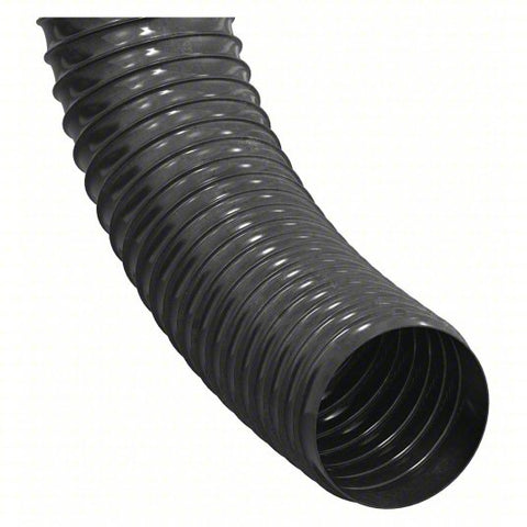Industrial Ducting Hose: 4 in Hose Inside Dia., 25 ft Hose Lg, 18 psi, 4.4 in Bend Radius, Black