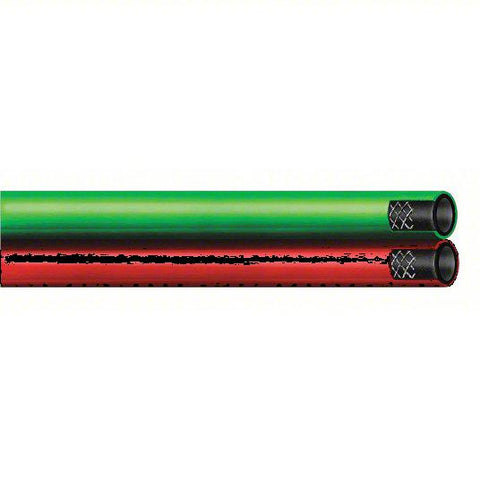 Twin Line Welding Hose: 3/16 in Hose Inside Dia., 750 ft Hose Lg, Green/Red