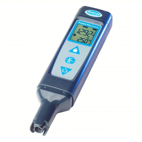 HACH Conductivity Meter: 0.01 mS/cm Conductivity Resolution, 2% FS Conductivity Accuracy, Pocket Pro