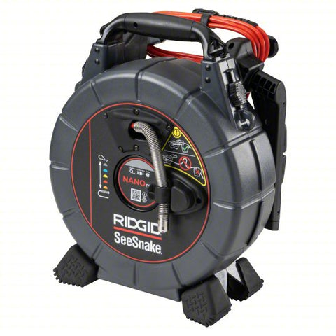 RIDGID Drain Inspection Camera: SeeSnake® NANOreel, 82 ft Lg., 2 1/2 in Max. Pipe Dia., Fixed, Wifi
