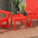WestinTrends Ashore Oversized Outdoor Side Table, 18 Inch All Weather Poly Lumber Adirondack Patio Side Table Square End Table
