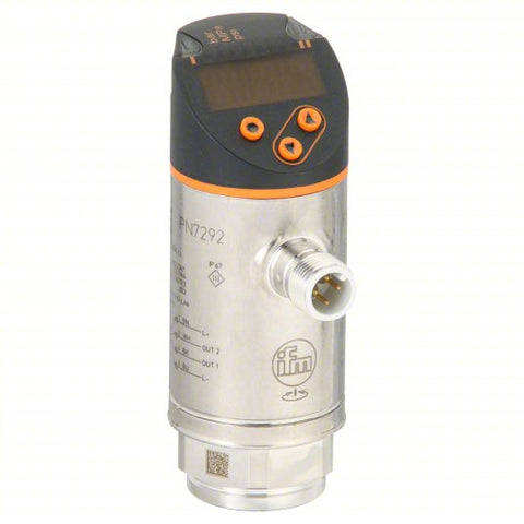IFM Digital Pressure Sensor: 0 psi – 1,450 psi, 1/4" FNPT Connection, PN Series, PNP/NPN