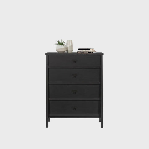 4-Drawer Chest, Black finish