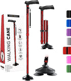 HONEYBULL Walking Cane for Men & Women - Foldable, Adjustable, Collapsible
