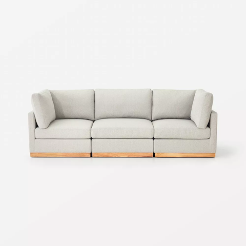 3pc Woodland Hills Modular Sofa Light Gray