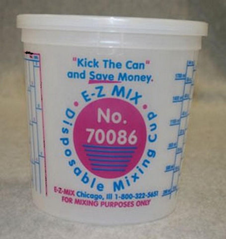 E-Z Mix 70086 2-1/2-Quart Plastic Mixing Cups, box of 25