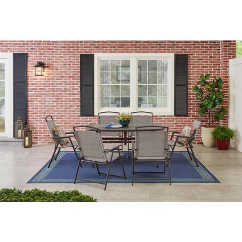 Mix and Match 7-Piece Metal Sling Folding Outdoor Dining Set