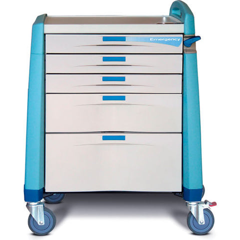Capsa Healthcare Avalo® Emergency Cart, Blue, Compact Height