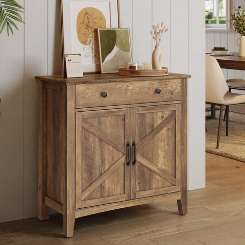 2 Door Accent Cabinet with drawer divider Cassiana