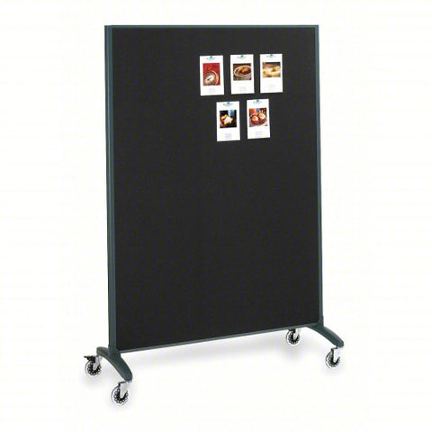 QUARTET Divider Panel: Magnetic DuraMax(R) Porcelain/Fabric, 72 in Ht, White Board/Gray Fabric