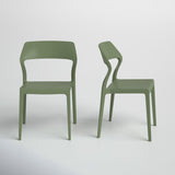 Farrah Outdoor Stacking Dining Side Chair (Set of 2)