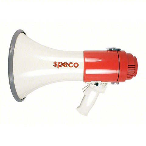 Deluxe Megaphone: 16 W Peak Output Power, Siren/Talk, 9 in Bell Dia.