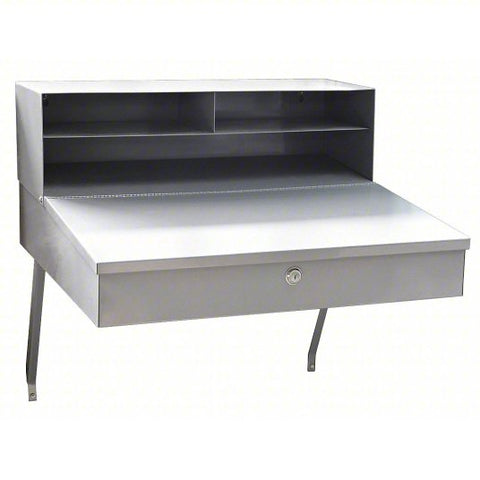 Wall Mount: 23 1/4 in Overall Wd, 11 7/8 in Overall Ht, 24 1/4 in Overall Dp, Gray