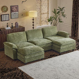 120'' W Double Layer U-shaped Cushion Cloud Comfy Couch