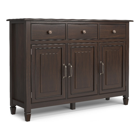 Connaught 51"WD Wood Traditional Entryway Storage Cabinet in Chestnut Brown