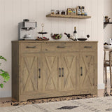 Adra 55.1'' Sideboard with 3 Drawers, Adjustable Shelves