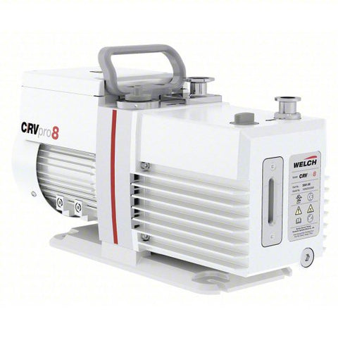 WELCH Vacuum Pump: 0.5 hp, 1 Phase, 115V AC, 5.6 cfm Free Air Displacement, 0.0015 torr Max Vacuum