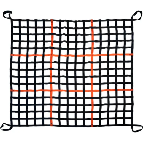 US Netting Military Grade Cargo Lifting Net, 4500 lb. Capacity, 10" Opening, 360"L x 360"W, Black