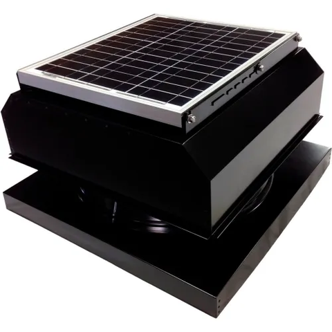 Attic Breeze® GEN 3 AB-3543A-BLK Curb Mount Attached Solar Attic Fan 35W Black