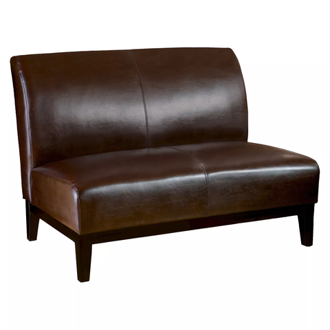 Darcy Bonded Leather Loveseat Brown
