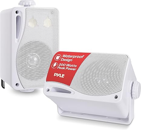 Pyle 3-Way Weatherproof Outdoor Speaker Set