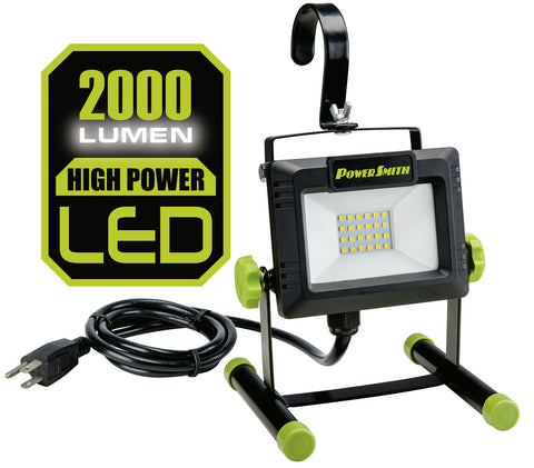 PowerSmith 2000 Lumen Portable LED Work Light with Tiltable Stand (PWLS020H)