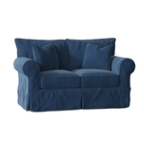 Amari 63" Rolled Arm Slipcovered Loveseat
