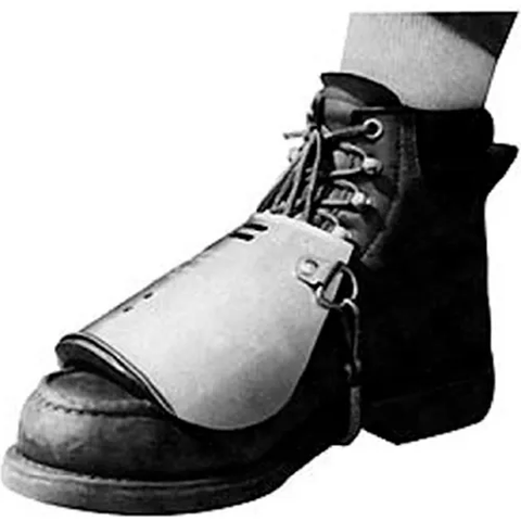 Ellwood Safety Metatarsal Guards (No Laces), Spring Fastener, Aluminum Alloy, 12"L, 1 Pair