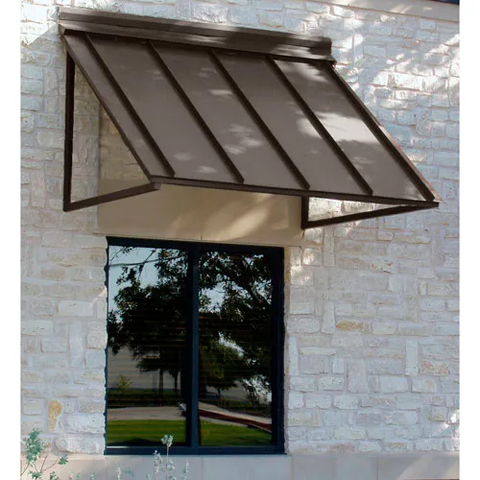 Awntech H23-4BRZ, Metal Standing Seam Awning 4' 8"W x 3'D x 2'H