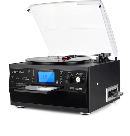 Bluetooth Record Player Turntable with Stereo Speaker