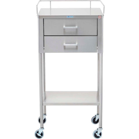 George Anesthesia Utility Table with 2 Drawers, 20"L x 16"W x 34"H