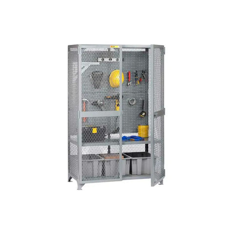 Little Giant® Tool Storage Cabinet with Pegboard, 61"W x 33"D x 78"H, All-Welded, Gray