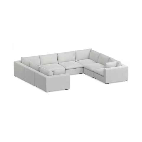 WyndenHall Marlee U-Shaped Sectional Cloud Gray