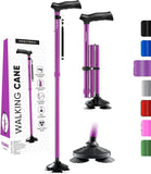 HONEYBULL Walking Cane for Men & Women - Foldable, Adjustable, Collapsible