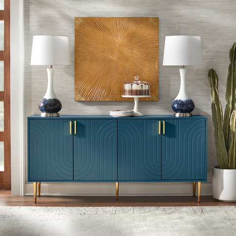 Tabaria Four Door Sideboard - Midnight Blue
