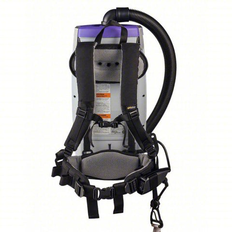 PROTEAM Backpack Vacuum: 159 cfm Vacuum Air Flow, 12 lb Wt, 70 dB Sound Level, 50 ft Power Cord Lg