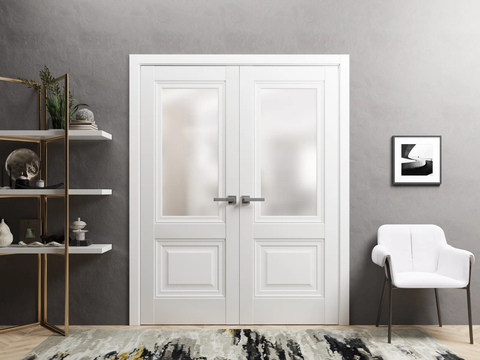 Solid French Double Doors