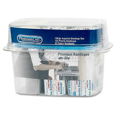 Physicians Care 90095 First Aid Bandages, Assorted, 150 Pieces