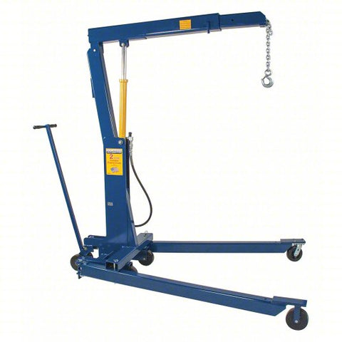 HEIN-WERNER Engine Crane: Engine Crane, Steel, 2 ton Load Capacity, 3 Boom Positions, Blue