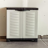Sunnydaze Freestanding Garage Storage Cabinet with Doors - Indoor Utility Storage Cabinet with Opaque Front - 25.5" H