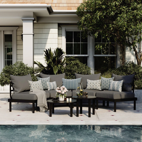 Patio Curved Sectional Set