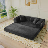 Lozena 78-Inch King-Size Convertible Sleeper Sofa Bed with No Assembly, Hybrid Mattress Couch