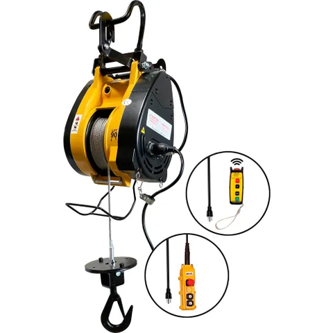 OZ Lifting Products Electric Builder's Hoist, 1000 lb. Capacity, 90' Lift, 37 FPM, 115V