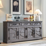 66" Large Buffet Sideboard Cabinet with 4 Doors and 3 Drawers